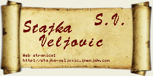 Stajka Veljović vizit kartica